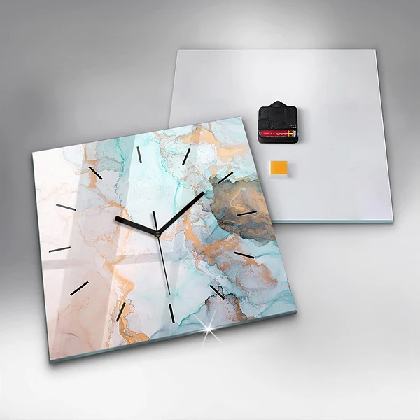 Wanduhr modern quadratisch Abstraktes Bild
