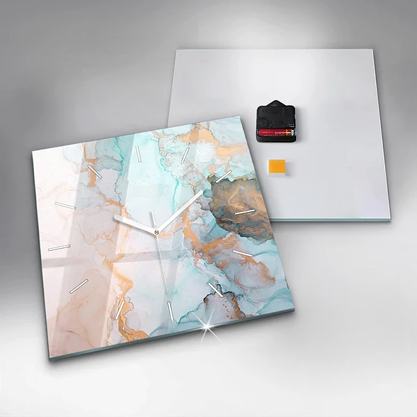 Wanduhr modern quadratisch Abstraktes Bild