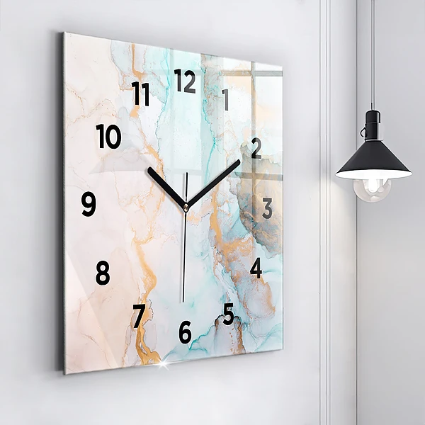 Wanduhr modern quadratisch Abstraktes Bild