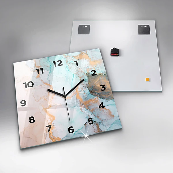 Wanduhr modern quadratisch Abstraktes Bild