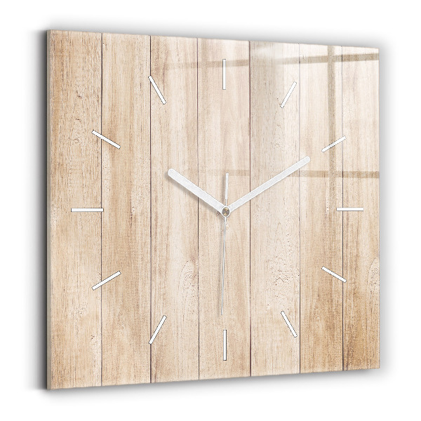 Wanduhr quadratisch mit motiv Hölzerne Textur