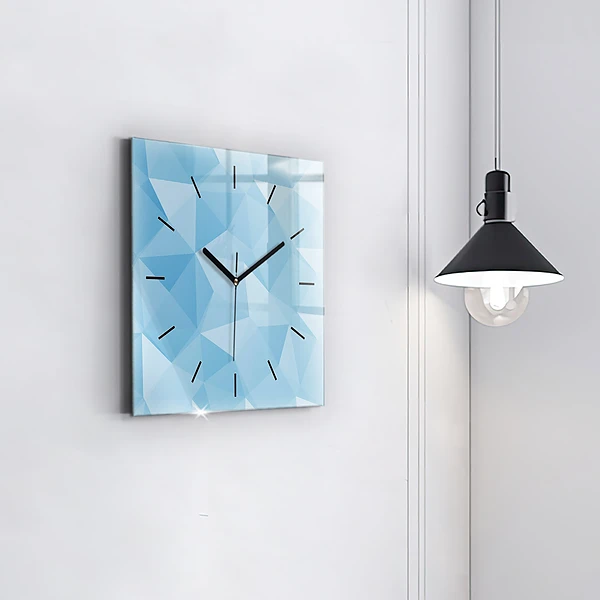 Wanduhr quadratisch Dreiecke abstrakt