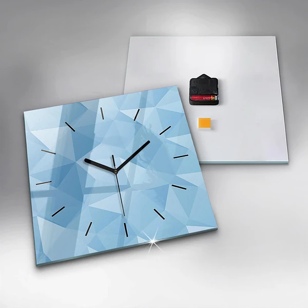 Wanduhr quadratisch Dreiecke abstrakt