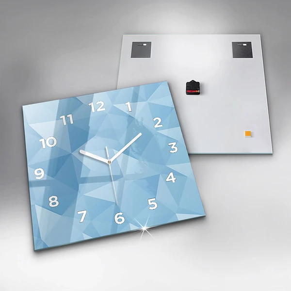Wanduhr quadratisch Dreiecke abstrakt