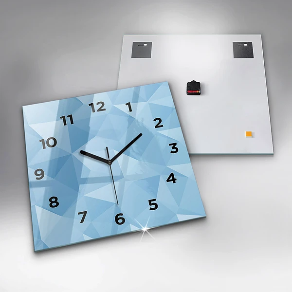Wanduhr quadratisch Dreiecke abstrakt