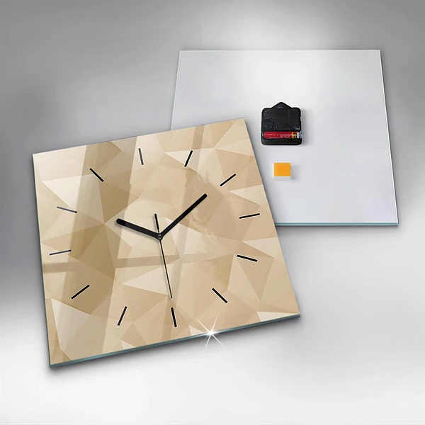 Wanduhr quadratisch Dreiecke abstrakt