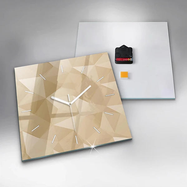 Wanduhr quadratisch Dreiecke abstrakt