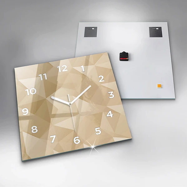 Wanduhr quadratisch Dreiecke abstrakt