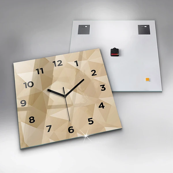 Wanduhr quadratisch Dreiecke abstrakt