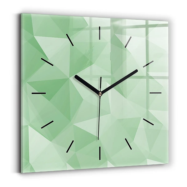 Wanduhr quadratisch mit motiv Dreiecke abstrakt