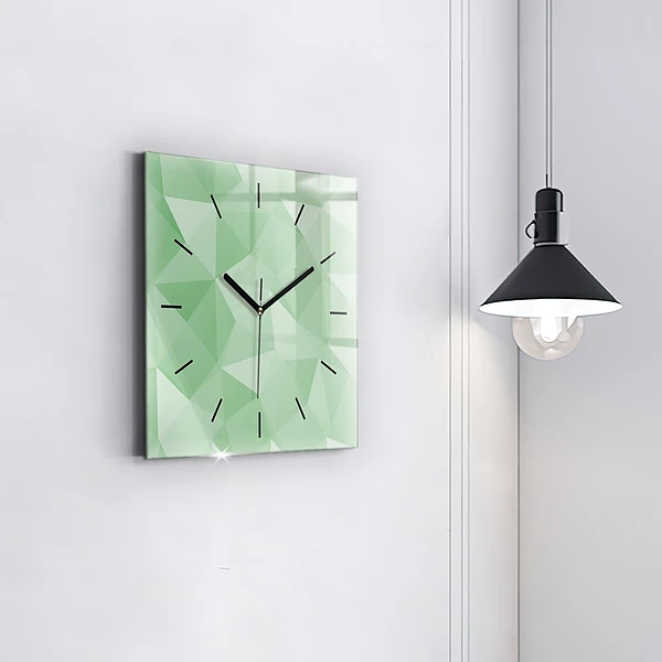 Wanduhr quadratisch mit motiv Dreiecke abstrakt