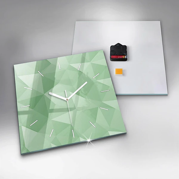 Wanduhr quadratisch mit motiv Dreiecke abstrakt