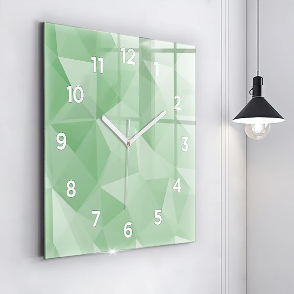 Wanduhr quadratisch mit motiv Dreiecke abstrakt