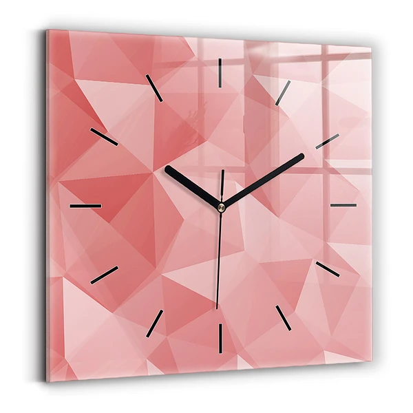 Wanduhr modern quadratisch Dreiecke abstrakt