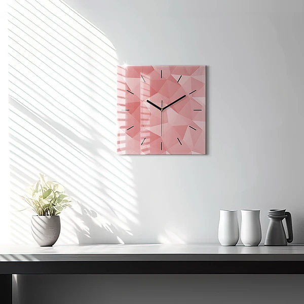Wanduhr modern quadratisch Dreiecke abstrakt