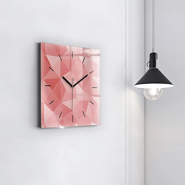 Wanduhr modern quadratisch Dreiecke abstrakt