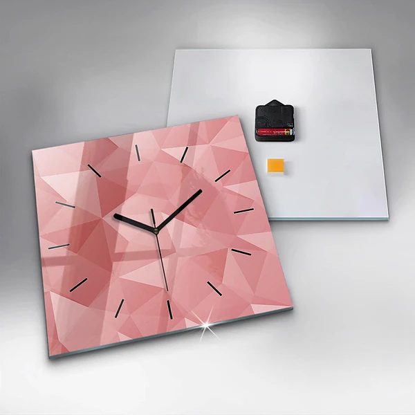 Wanduhr modern quadratisch Dreiecke abstrakt
