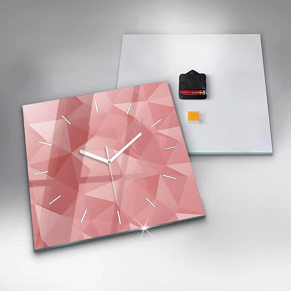 Wanduhr modern quadratisch Dreiecke abstrakt