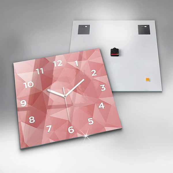 Wanduhr modern quadratisch Dreiecke abstrakt