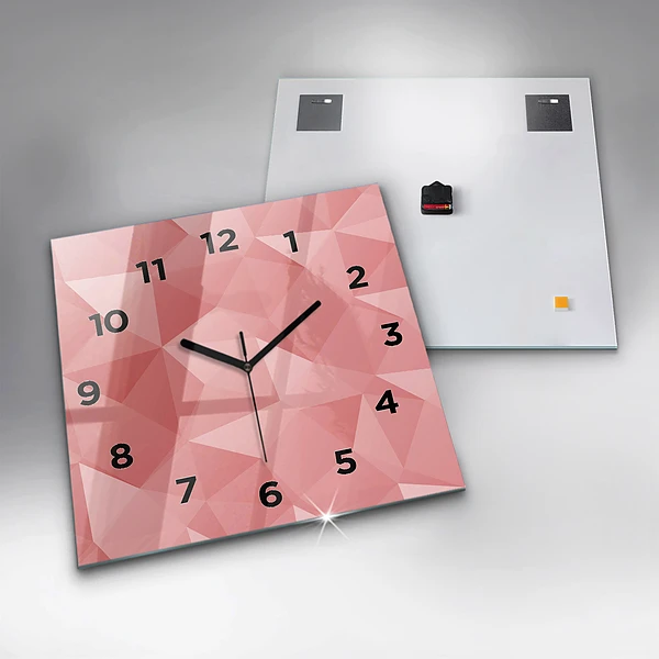 Wanduhr modern quadratisch Dreiecke abstrakt