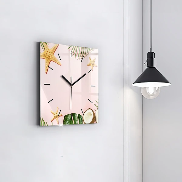 Wanduhr modern quadratisch Sommerstimmung