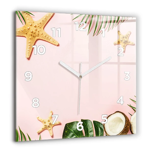 Wanduhr modern quadratisch Sommerstimmung