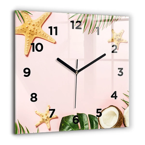 Wanduhr modern quadratisch Sommerstimmung