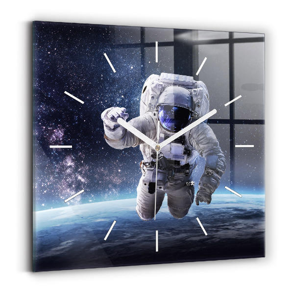 Wanduhr quadratisch Astronaut