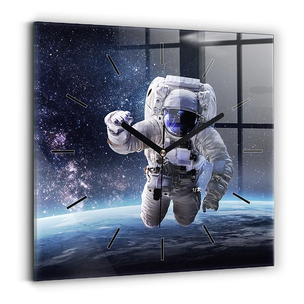 Wanduhr quadratisch Astronaut