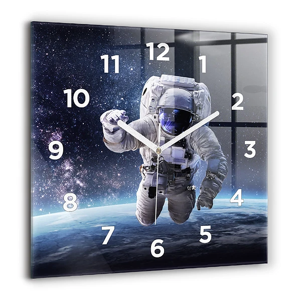 Wanduhr quadratisch Astronaut