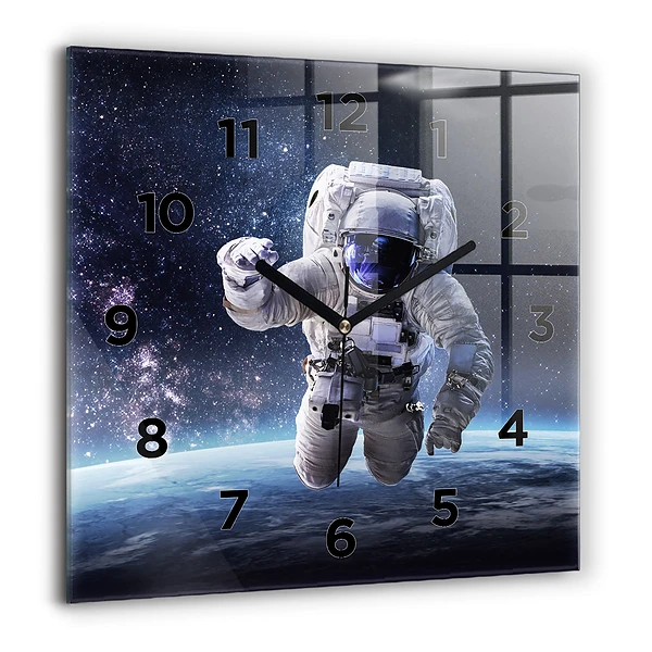 Wanduhr quadratisch Astronaut
