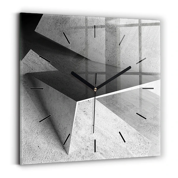 Wanduhr quadratisch mit motiv Abstrakte Dreiecke