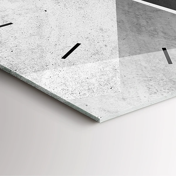 Wanduhr quadratisch mit motiv Abstrakte Dreiecke