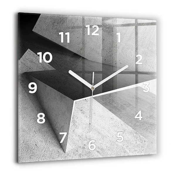 Wanduhr quadratisch mit motiv Abstrakte Dreiecke