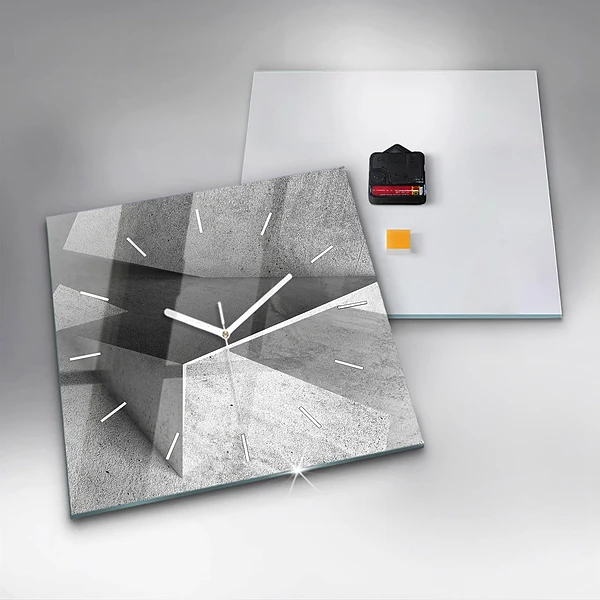 Wanduhr quadratisch mit motiv Abstrakte Dreiecke