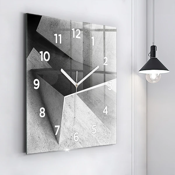 Wanduhr quadratisch mit motiv Abstrakte Dreiecke