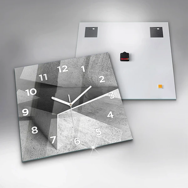 Wanduhr quadratisch mit motiv Abstrakte Dreiecke