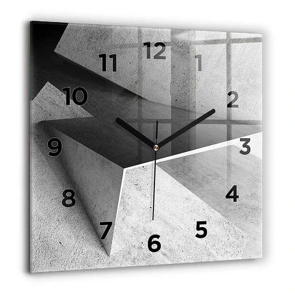 Wanduhr quadratisch mit motiv Abstrakte Dreiecke