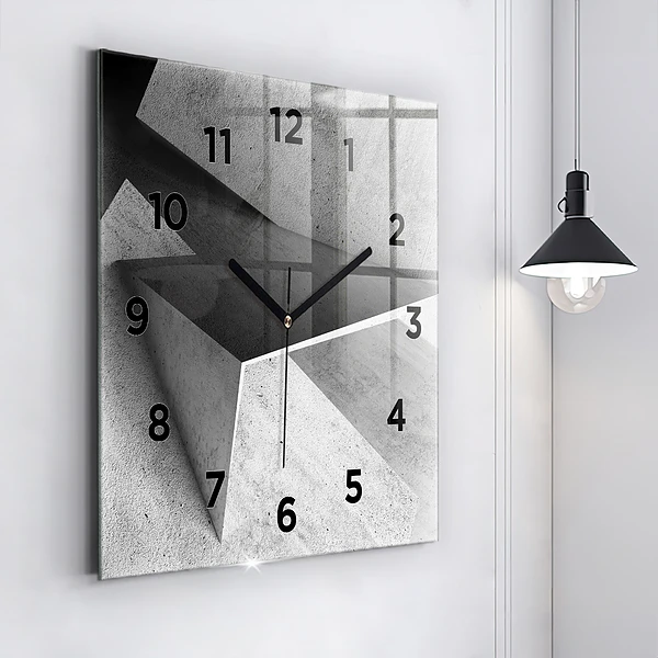 Wanduhr quadratisch mit motiv Abstrakte Dreiecke