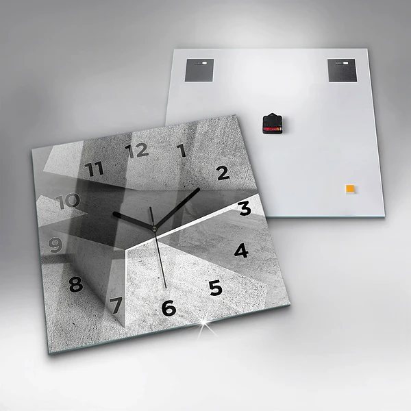 Wanduhr quadratisch mit motiv Abstrakte Dreiecke