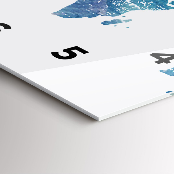 Wanduhr quadratisch Weltkarte