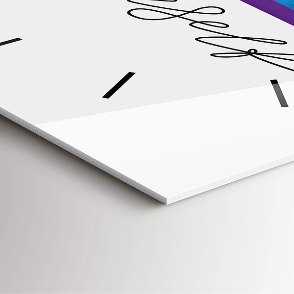 Wanduhr quadratisch Inschrift Sei du selbst