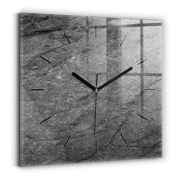 Wanduhr quadratisch Vulkanisches Gestein