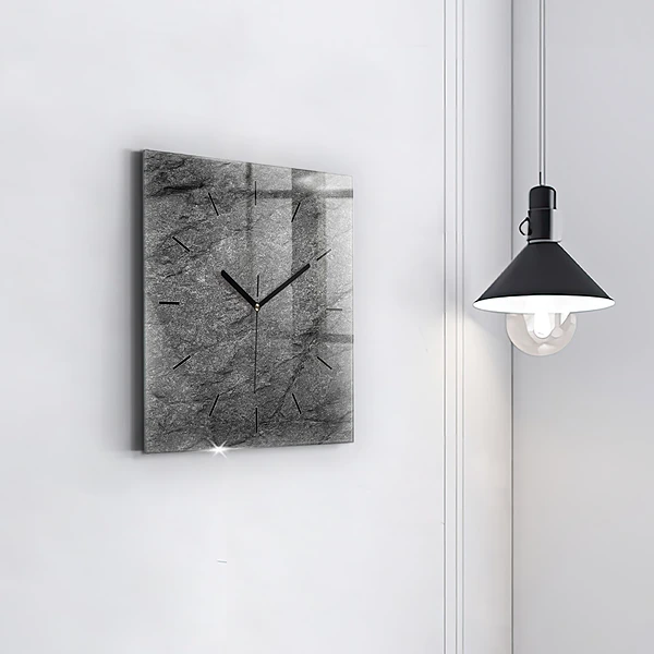 Wanduhr quadratisch Vulkanisches Gestein