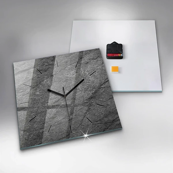 Wanduhr quadratisch Vulkanisches Gestein