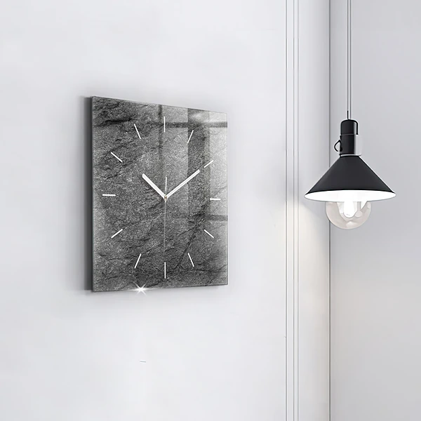 Wanduhr quadratisch Vulkanisches Gestein