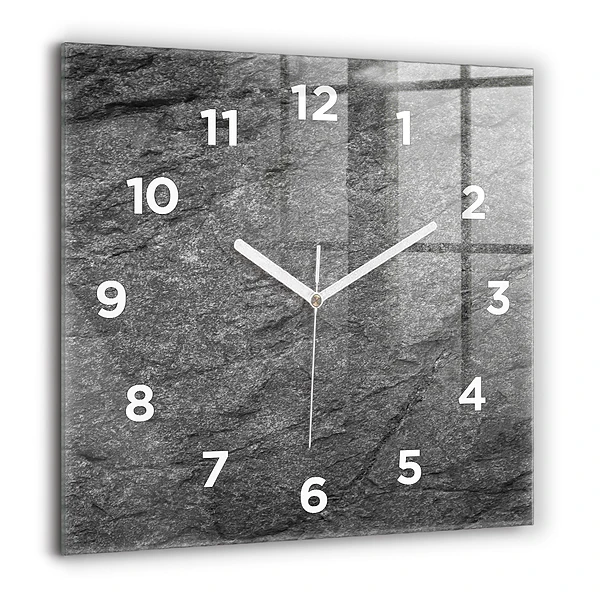 Wanduhr quadratisch Vulkanisches Gestein