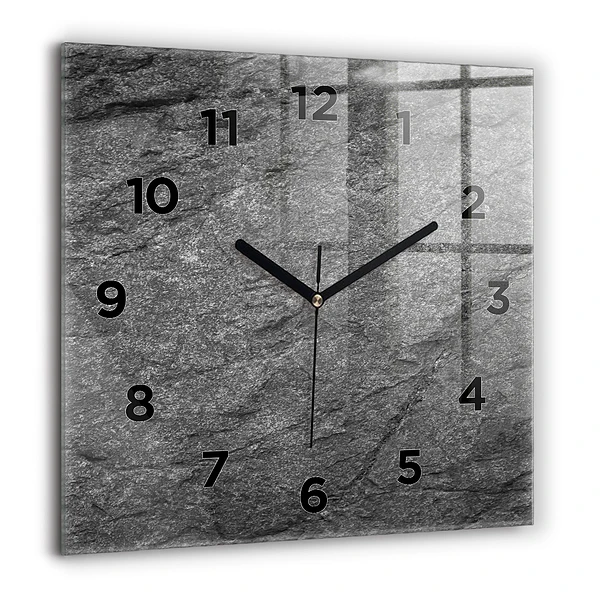 Wanduhr quadratisch Vulkanisches Gestein