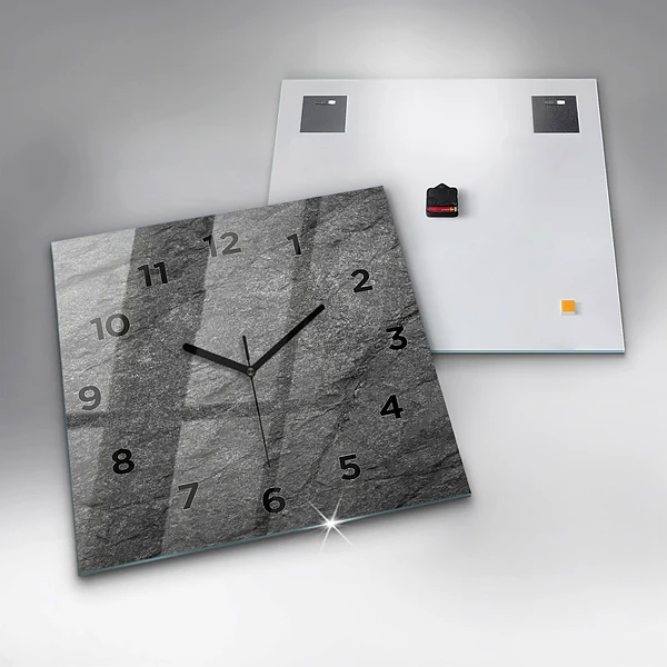 Wanduhr quadratisch Vulkanisches Gestein