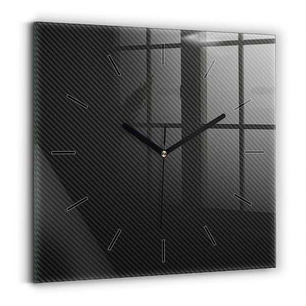 Wanduhr modern quadratisch Dunkles Abstraktes